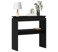 vidaXL Table Console Chêne Noir 80 x 30 x 80 cm Bois d'ingénierie, Table Console Moderne, Élégante pour Entrée, Style Salon, Meuble Polyvalent pour Couloir Étroit
