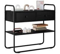 vidaXL Table Console Chêne Noir 80 x 40 x 75 cm Bois d'ingénierie, Table Console Moderne, entrée ou Salon, pièce d'accent stylée, Rangement Pratique et Polyvalent