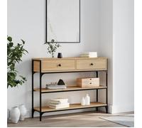 vidaXL Table console chêne sonoma 100x25x75 cm bois d'ingénierie 834181