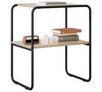 vidaXL Table Console Chêne Sonoma 60 x 42,5 x 70 cm Bois d'ingénierie, Table de Rangement Moderne 2 Niveaux, Console d’entrée, Accent de Salon, Gain d’Espace avec Cadre en Acier