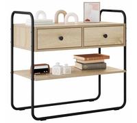 vidaXL Table Console Chêne Sonoma 80 x 40 x 75 cm Bois d'ingénierie, Table Console Moderne, entrée ou Salon, pièce d'accent stylée, Rangement Pratique et Polyvalent