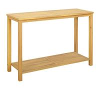 vidaXL Table Console de Jardin Acacia Clair 110 x 40 x 75 cm, Table Console de Jardin, Surface Acacia Rustique, Rangement Extérieur Pratique, Design Rectangulaire, Espace Ample