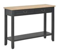 vidaXL Table console avec 2 tiroirs Noir 110x35x80 cm Bois