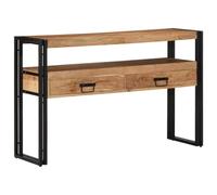 vidaXL Table Console Marron 120 x 33 x 75 cm Bois d'Acacia Massif, Mobilier d'entrée, Table Console Moderne, Rangement Durable, Design Minimaliste pour Couloir, Accent Fonctionnel