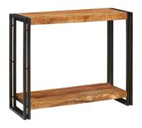 vidaXL Table Console Marron 90 x 33 x 75 cm Bois de Mangue Massif, Table Console de Salon, Design Minimaliste, Meuble Pratique, Surface Élégante, Rectangulaire pour Couloir