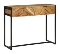 vidaXL Table console 90x35x75 cm Bois massif d'acacia Marron – Design moderne, rangement