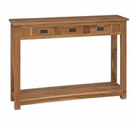 vidaXL Table Console Naturel 110 x 30 x 80 cm Bois de Teck Massif,