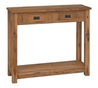 vidaXL Table Console Naturel 90 x 30 x 80 cm Bois de Teck Massif,