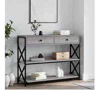 vidaXL Table console sonoma gris 100x28x75 cm bois d'ingénierie 834193