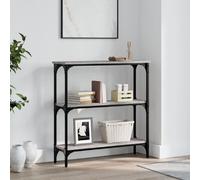 vidaXL Table Console, Table d'Appoint avec Pieds, Bout de Canapé avec Rangement, Meuble d'Entrée Salon, Industriel, Sonoma Gris Bois d'Ingénierie