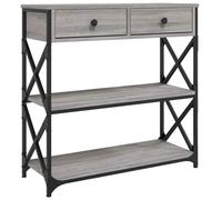 vidaXL Table Console, Table d'Entrée avec Rangement, Table de Couloir, Table d'Appoint Salon Salle de Séjour Maison Intérieur, Industriel, Sonoma Gris Bois d'Ingénierie