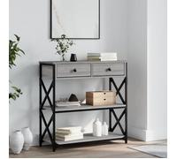 vidaXL Table Console, Table d'Entrée avec Rangement, Table de Couloir, Table d'Appoint Salon Salle de Séjour Maison Intérieur, Industriel, Sonoma Gris Bois d'Ingénierie