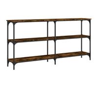 vidaXL Table Console, Table d'Appoint avec Pieds, Bout de Canapé avec Rangement, Meuble d'Entrée Salon, Industriel, Chêne Fumé Bois d'Ingénierie