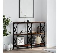 Vidaxl Table Console Chêne Fumé 100x28x80,5 Cm Bois D'ingénierie Multicolore