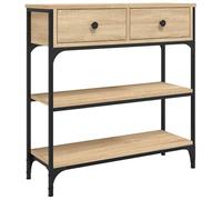 vidaXL Table console – Table d'entrée avec rangement 72,5×25×75 cm, bois d'ingénierie Chêne Sonoma
