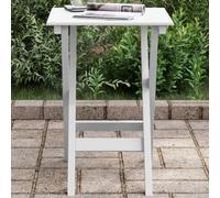 Vidaxl Table D?Appoint Pliable Blanc Bois De Peuplier Massif