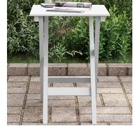 vidaXL Table d'appoint pliable Blanc Bois de peuplier massif