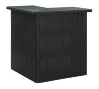 vidaXL Table d'angle de bar Noir 100x50x105 cm Résine tressée 313481