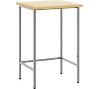 vidaXL Table d'angle grise 55 x 55 x 85 cm Acier et bois de haute qualité