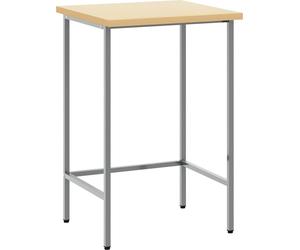vidaXL Table d'angle grise 55 x 55 x 85 cm Acier et bois de haute qualité