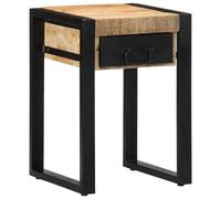 vidaXL Table d'appoint 35x35x50 cm Bois massif de manguier brut – Bout de canapé, Table de lampe