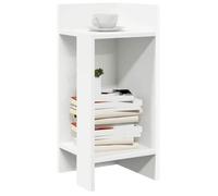 vidaXL Table d'appoint avec étagère blanc 25,5x27x60 cm, table d'extrémité, table d'appoint de canapé, table de lampe, table 858542