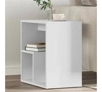 vidaXL Table d'appoint Blanc 50x30x50 cm Aggloméré, bout de canapé, table de canapé, table de salon, table d'accent, table 840555 Blanc G