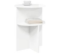 vidaXL Table d'appoint Blanc Brillant Ø 39,5 x 55 cm Bois d'ingénierie, Table d'appoint Ronde, Meuble pour Le Salon, compacte pour Lampes, Design Minimaliste, Usage intérieur Fonctionnel
