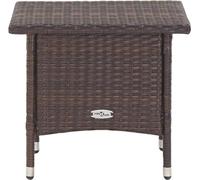 vidaXL Table d'appoint brune 50x50x47 cm Poly rotin