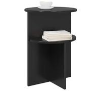 vidaXL Table d'appoint Chêne Noir Ø 39,5 x 55 cm Bois d'ingénierie, Table d'appoint Ronde, Meuble pour Le Salon, compacte pour Lampes, Design Minimaliste, Usage intérieur Fonctionnel
