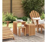 vidaXL Table d'appoint de jardin 3 pcs Marron 33 x 44,5 x 51 cm