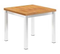 vidaXL Table d'appoint de jardin 45x45x38 cm Bois d'acacia et inox