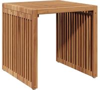 vidaXL Table d'appoint de jardin – Teck massif marron 45×42,5×45 cm – Empilable, imperméable