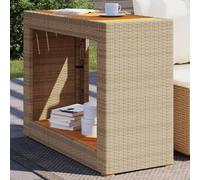 Vidaxl Table D'appoint De Jardin Dessus En Bois Beige 100x40x75 Cm