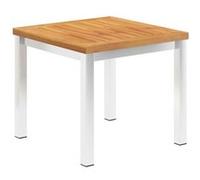 vidaXL Table d'appoint de jardin 45x45x38 cm en bois massif acacia et acier inoxydable