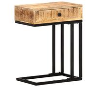 vidaXL Table d'Appoint en Forme d'U Table Basse Table de Canapé Meuble de Salon Salle de Séjour Maison Intérieur 45x30x61 cm Bois de Manguier Massif