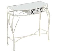vidaXL Table d'Appoint Style Français Métal Blanc Table Auxiliaire Support