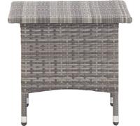 vidaXL Table d'appoint Gris 50x50x47 cm Poly rotin