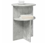 vidaXL Table d'appoint Gris béton Ø 39,5 x 55 cm Bois d'ingénierie, Table d'appoint Ronde, Meuble pour Le Salon, compacte pour Lampes, Design Minimaliste, Usage intérieur Fonctionnel