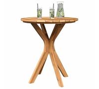 vidaXL Table d'appoint Marron 70 x 70 x 75 cm Bois de Teck Massif, Table d'extérieur Moderne en Teck, résistante aux intempéries, pour Jardin et terrasse, déco Minimaliste