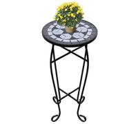vidaXL Table d'appoint Mosaïque Noir et Blanc