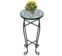 vidaXL Table d'appoint Mosaïque Vert et blanc 41130