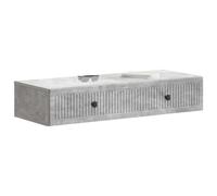 vidaXL Table d'appoint murale Gris béton 87,5 x 34,5 x 17 cm