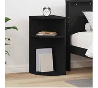 VIDAXL Table d'appoint noire 29,6 x 29,6 x 60 cm en bois d'ingénierie - guéridon rectangulaire