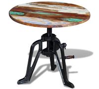 vidaXL Table d'appoint réglable 60 cm - Bois de récupération