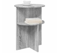 vidaXL Table d'appoint Sonoma Gris Ø 39,5 x 55 cm Bois d'ingénierie, Table d'appoint Ronde, Meuble pour Le Salon, compacte pour Lampes, Design Minimaliste, Usage intérieur Fonctionnel