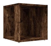 vidaXL Table d'Appoint Table Basse Bout de Canapé Meuble de Salon Salle de Séjour Intérieur Chêne Fumé 33x33x34,5 cm Bois d'Ingénierie