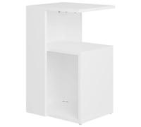 vidaXL Table d'Appoint, Table Basse, Bout de Canapé, Meuble de Salon Salle de Séjour Maison Intérieur, Moderne, Blanc Bois d’Ingénierie