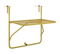 Vidaxl Table De Balcon Doré 60x40 Cm Acier