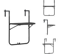 vidaXL Table de balcon suspendue Marron 60x64x83,5 cm Plastique aspect rotin - Tables de jardin